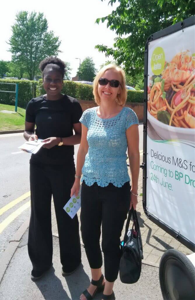 BP / M&S food opening · promotional activity