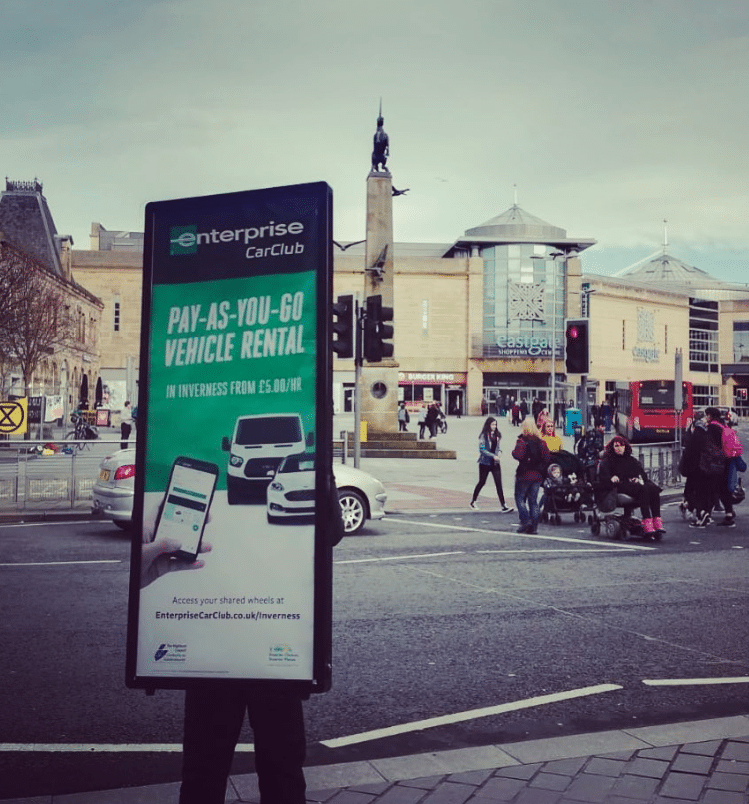 Enterprise Car Club · pay-as-you-go creative
