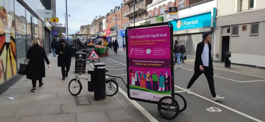 Islington Council creative on an advertising display