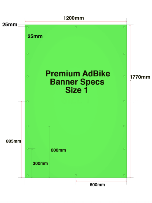 Premium Advertising Bike Banner Size 1 (1200x1770mm)