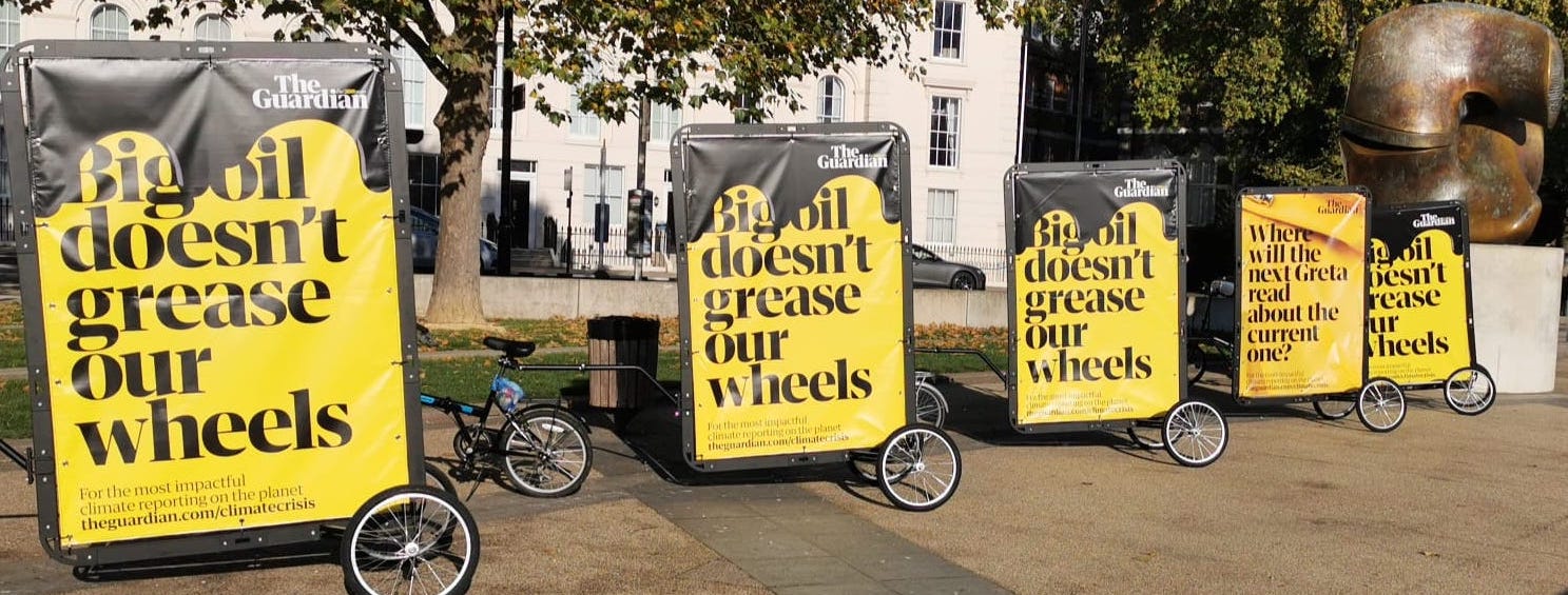 Advertising Bikes for The Guardian During COP26 in London